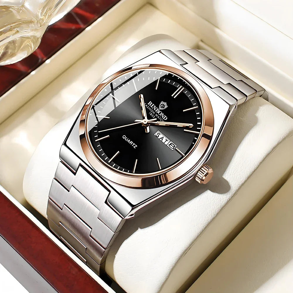 New Gifts Casual Business Top Blue Clock Men Luxury Watch Automatic Watches Mens Fashion Quartz Wristwatches Relogio Masculino