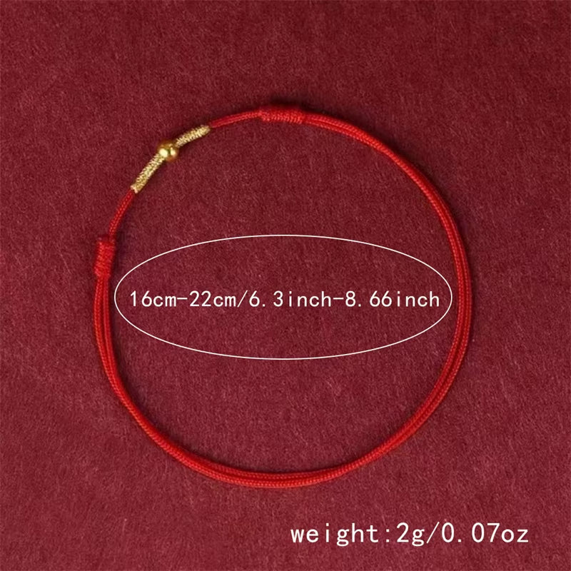 Fashion Simple Lucky Red Bracelets for Women and Men Handmade String Rope Infinity Koi Adjustable Bracelet Wealth Jewelry Gift