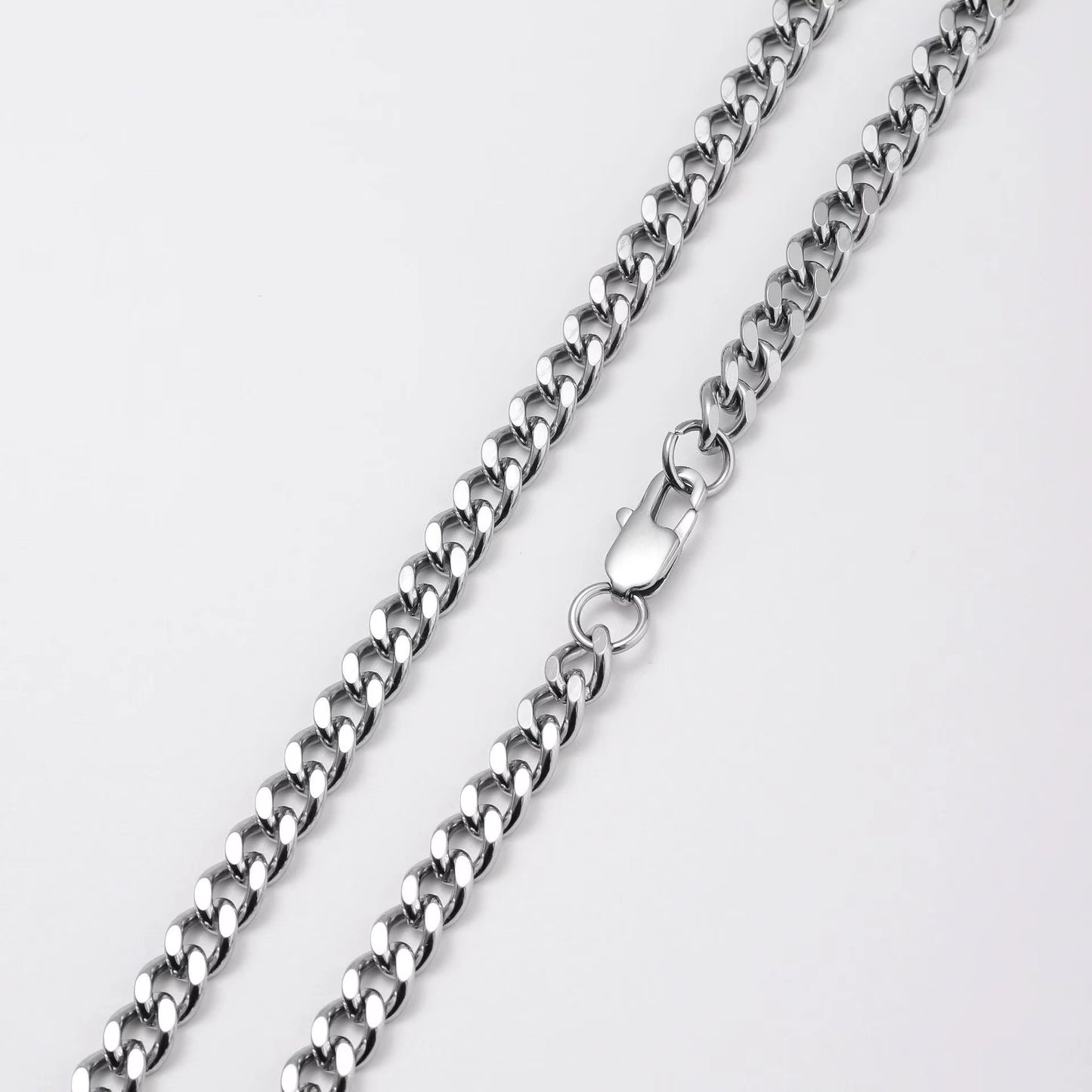 Basic Punk Stainless Steel 3,5,7Mm Curb Cuban Necklaces for Men Women Black Gold Color Link Chain Chokers Solid Metal Jewelry