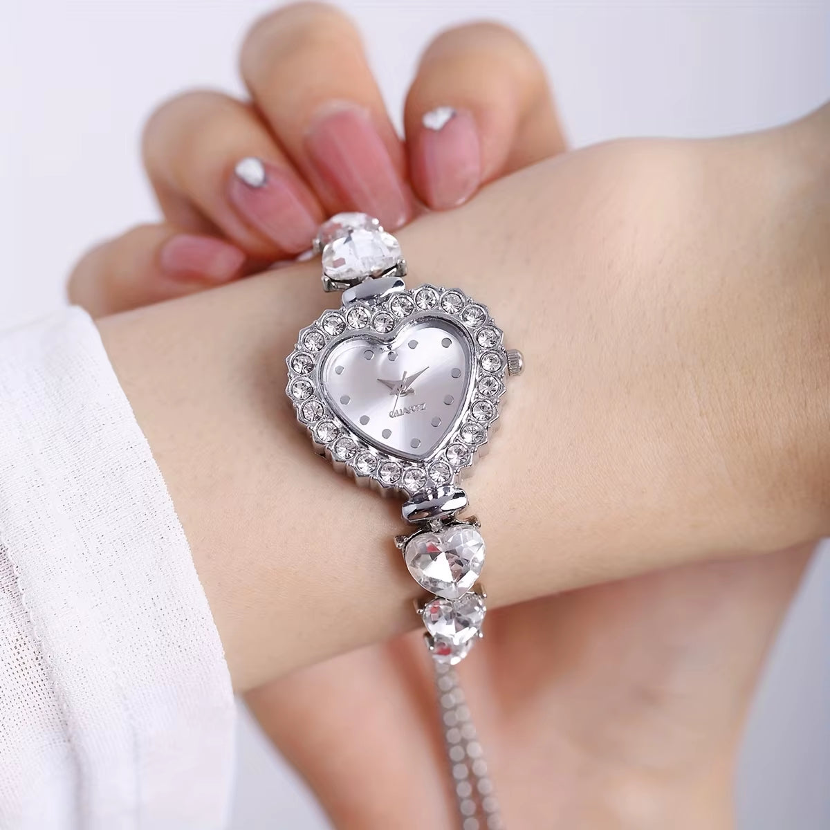 Elegant Women'S Quartz Watch Luxury Rhinestone Bracelet Band Wristwatch Reloj Mujer Girls Clock Gift