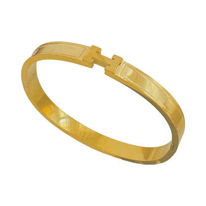 Fashionable H Letter Bracelet Women'S Unique Design Minimalist Luxury Titanium Steel Jewelry Stylish Accessory for Girls