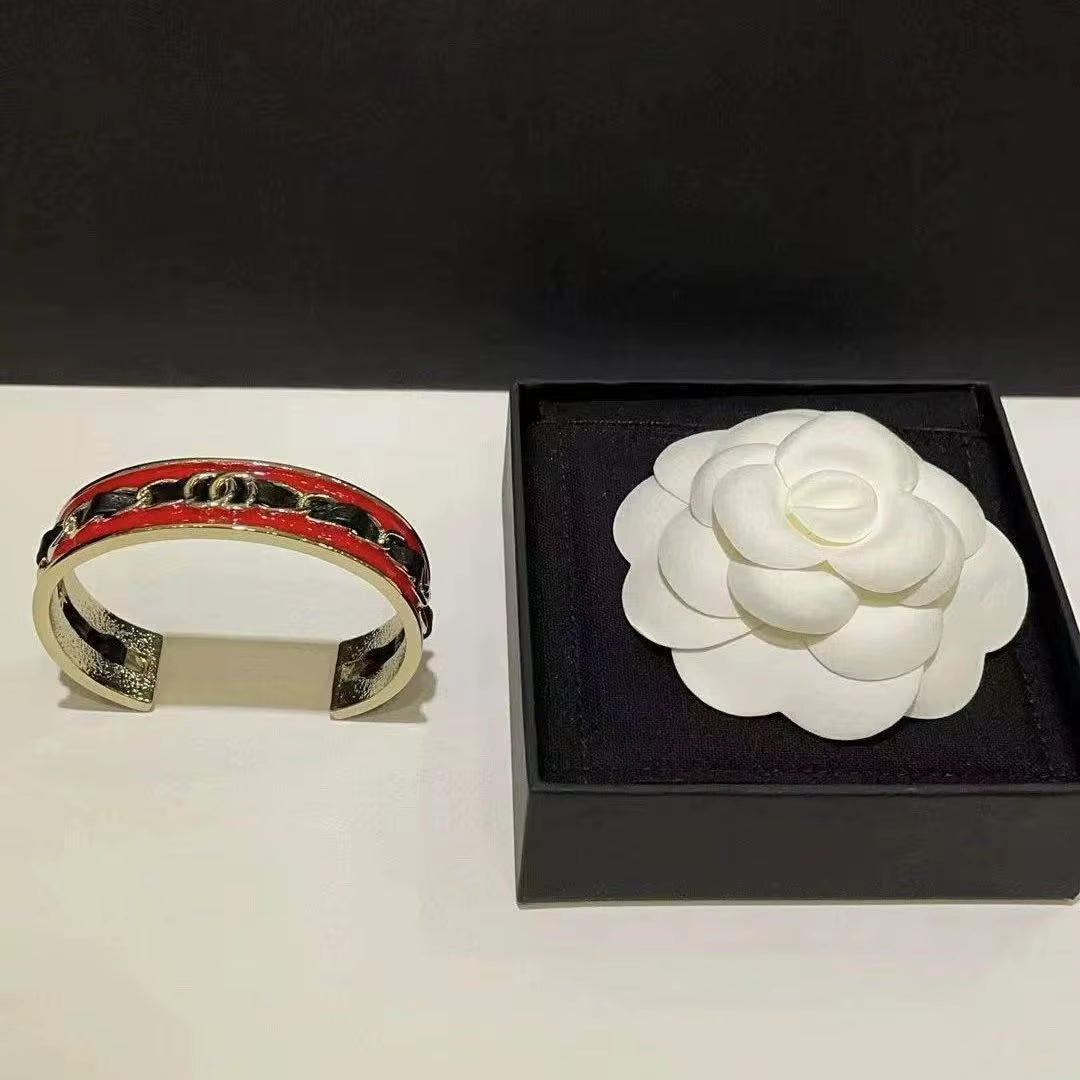 Gold Enamel Drip Hollow Out Narrow Bracelet Colorful Fashion Earrings Classic Style Luxury Look Lightweight Alloy Jewelry