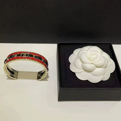 Gold Enamel Drip Hollow Out Narrow Bracelet Colorful Fashion Earrings Classic Style Luxury Look Lightweight Alloy Jewelry