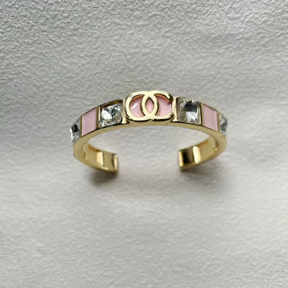 Gold Enamel Drip Hollow Out Narrow Bracelet Colorful Fashion Earrings Classic Style Luxury Look Lightweight Alloy Jewelry