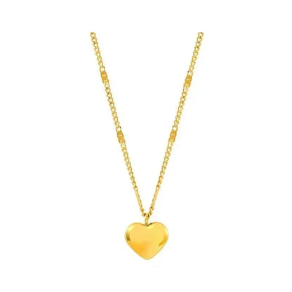 New Cross-Border Couple Cavicle Chain Geometric Heart-Shaped Light Luxury Temperament Simple Sweet Love Pendant Necklace Jewelry