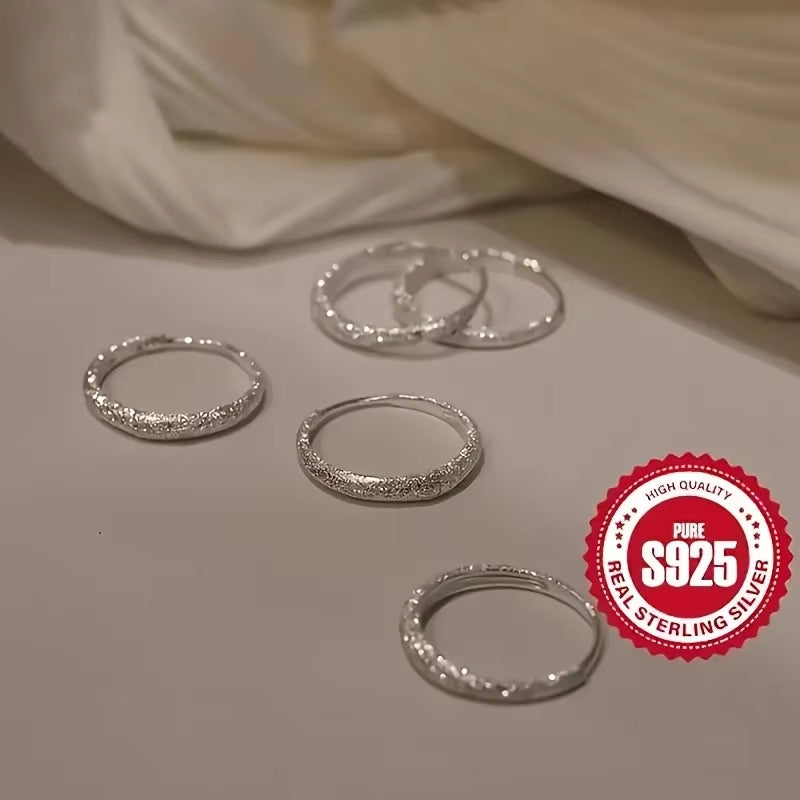 Pure Silvery Earrings for Women Frosted Sparkling Starry Circle Earrings Valentine'S Day Mother'S Day Jewelry Gifts