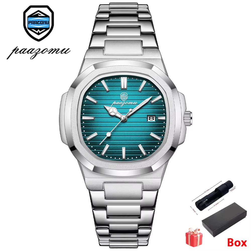 Luxury Men Quartz Watch Waterproof Date Week Luminous Wristwatch Stainless Steel Men'S Watches Male Clock Sports Reloj