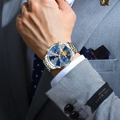 Luxury Men Watch Top Original Waterproof Luminous Chronograph Man Wristwatch Stainless Steel Quartz Men'S Watches Reloj