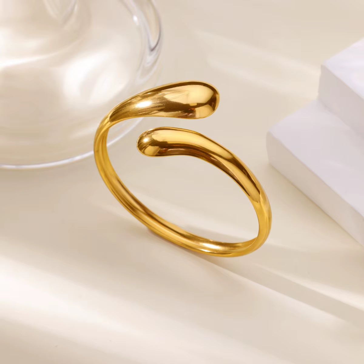 Adjustable Bangle Bracelets for Women Stainless Steel Bracelet Waterproof Gold Color Luxury Couple Jewelry Cuff Pulseras Mujer