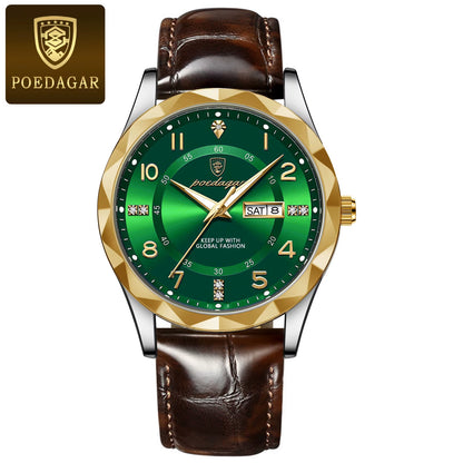 Luxury High Quality Watches for Men Sport Quartz Leather Man Watch Waterproof Luminous Date Week Men'S Watch Male Reloj