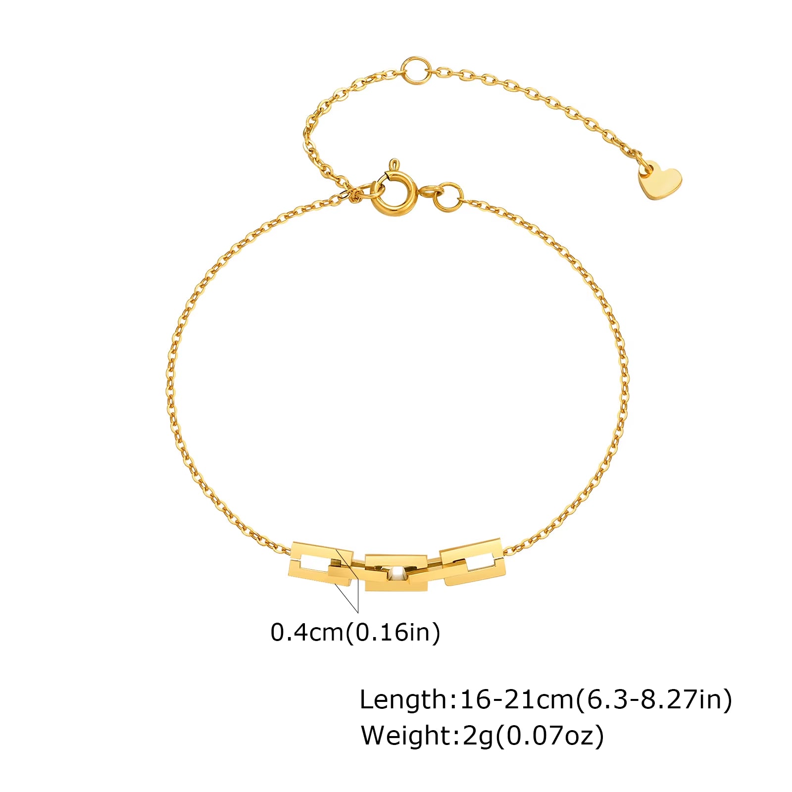 Non Tarnish Stainless Steel Bracelet Stackable for Women, Thin Herribone Chain Bracelet Waterproof Gold Plated Jewelry