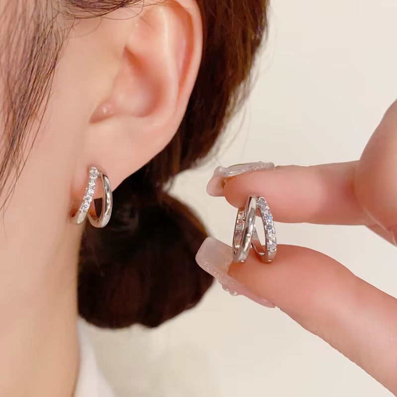 Stainless Steel Knot Hoop Earrings for Women Girls Trendy Irregular Lines Stud Earrings Special Design Fashion Jewelry Gifts