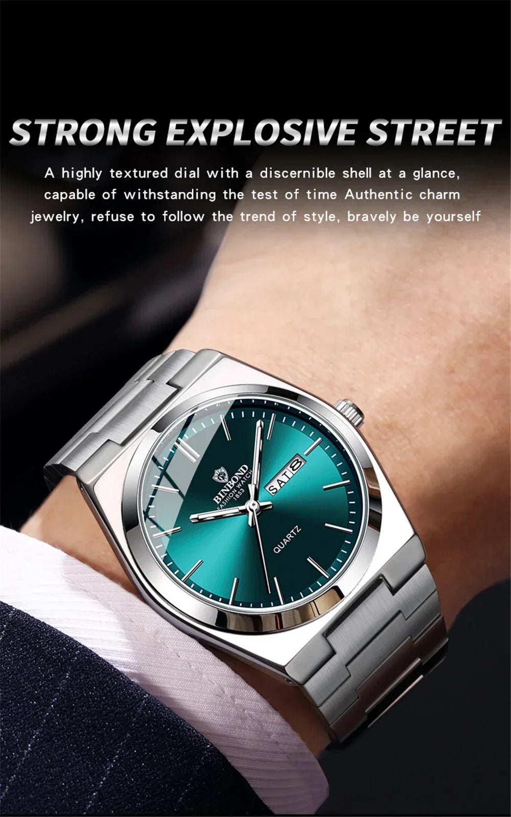 New Gifts Casual Business Top Blue Clock Men Luxury Watch Automatic Watches Mens Fashion Quartz Wristwatches Relogio Masculino