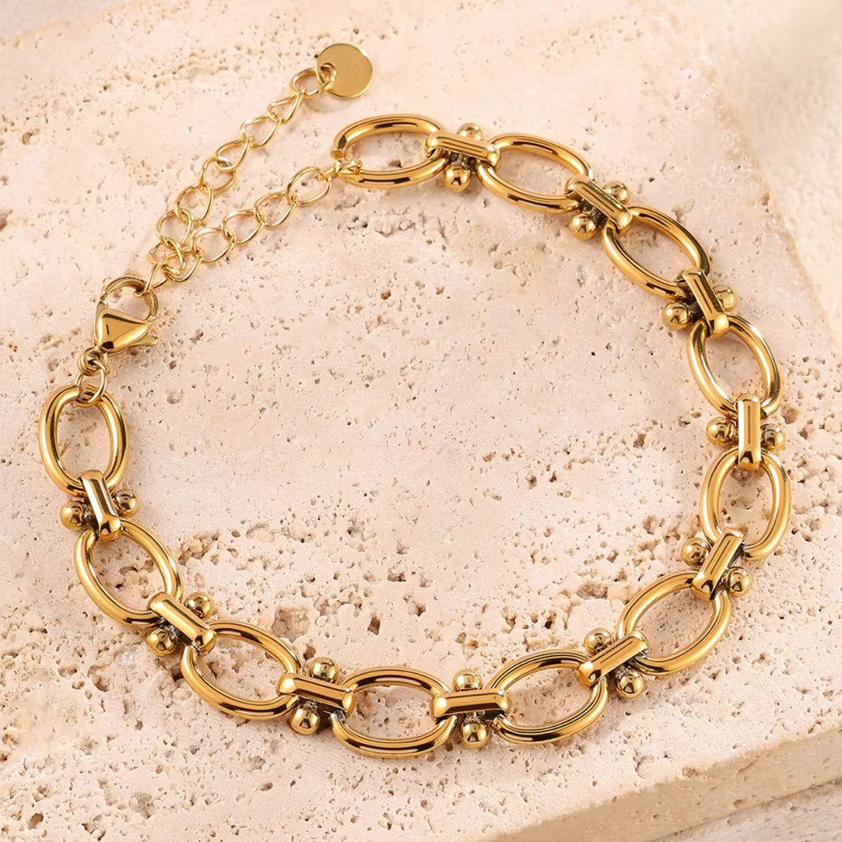 Personality 18K Gold Plated Stainless Steel Cubic Zircon Bracelet for Women Waterproof Fashion Jewelry Gift
