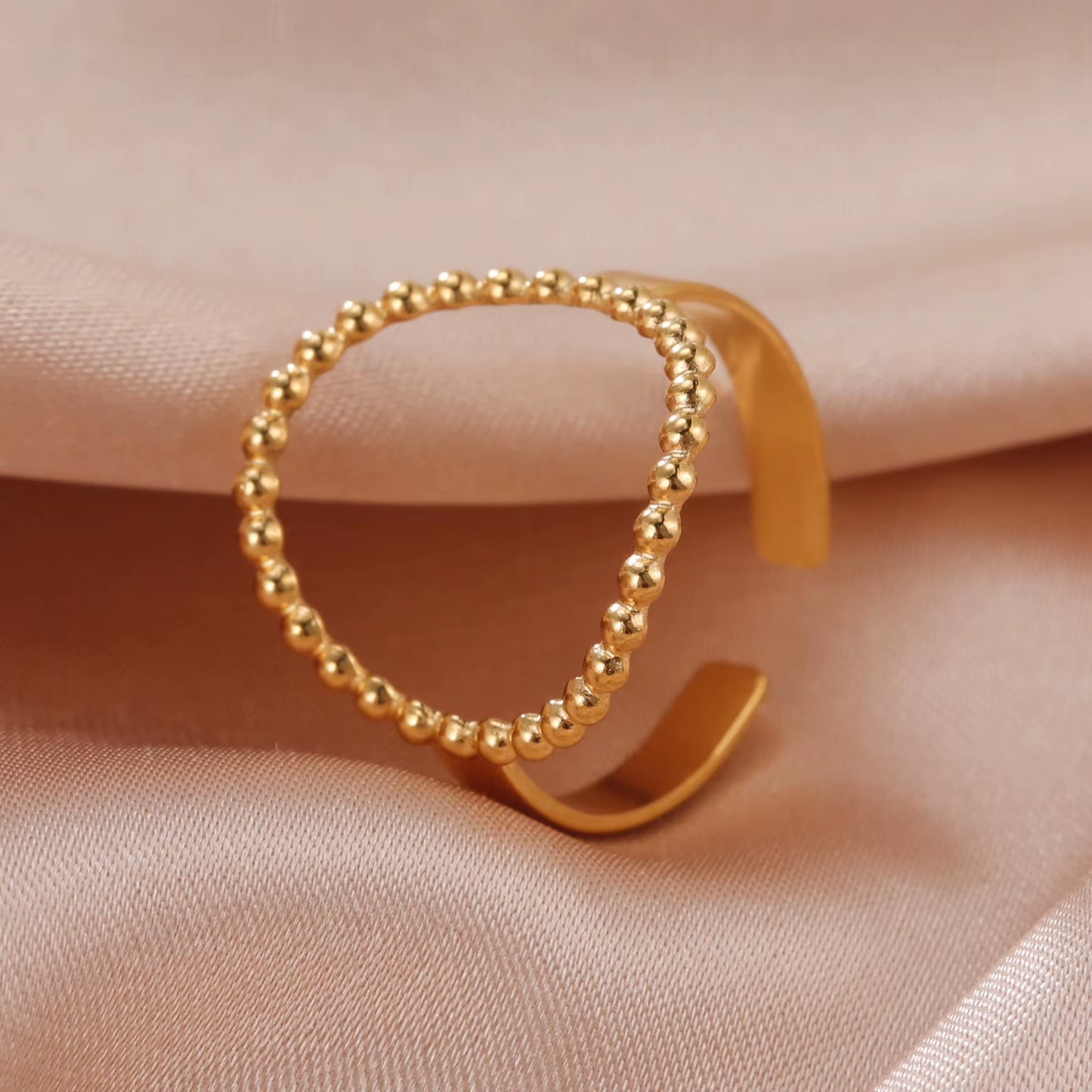 Stainless Steel Women Rings Geometric Heart Aesthetic Adjustable Open Finger Ring Fashion Party Jewelry Gifts Wholesale