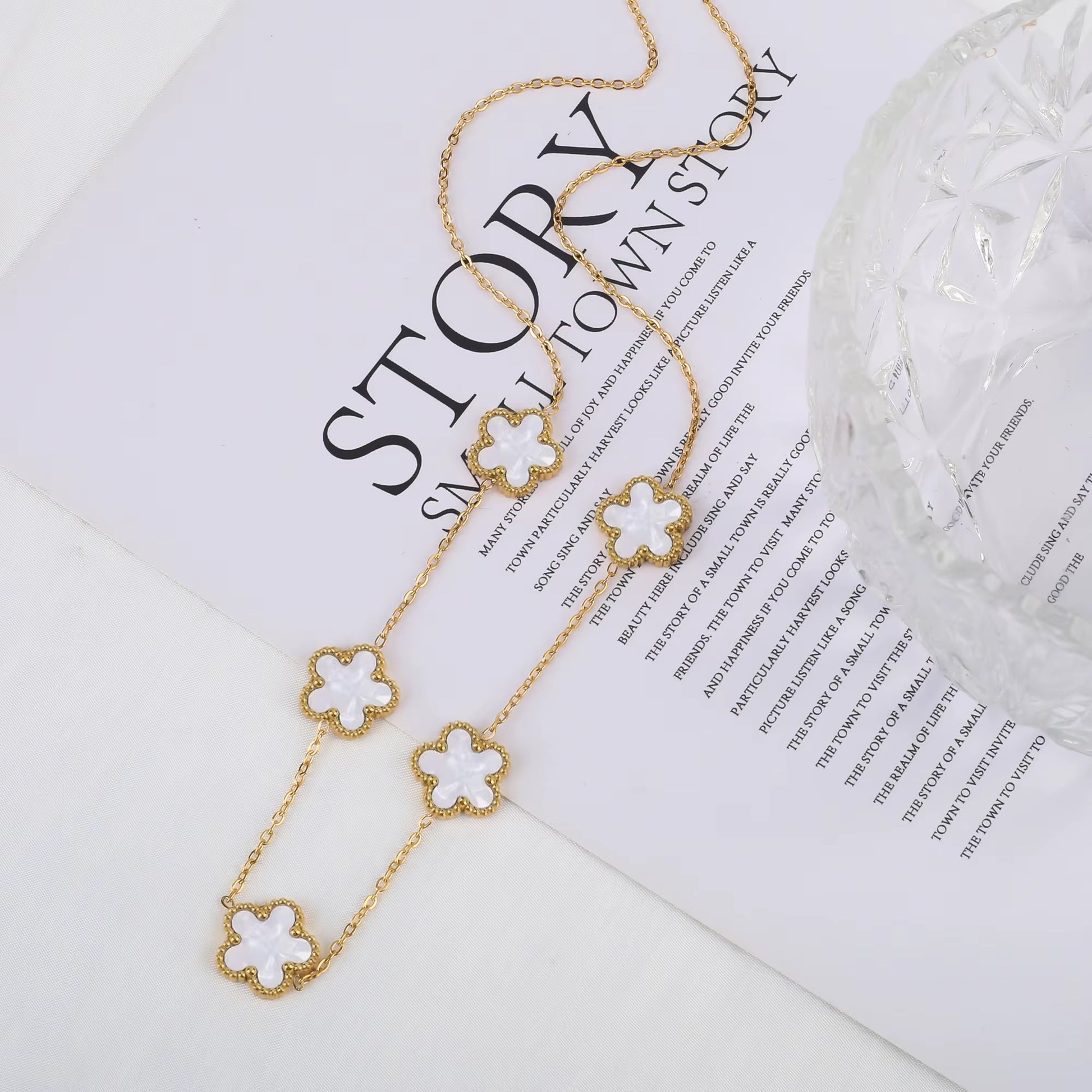 Hot Sale Stainless Steel Laser Five Leaf Flower Petal Adjustable Clover Bracelet Classic for Woman Girl Brand Jewelry Party Gift