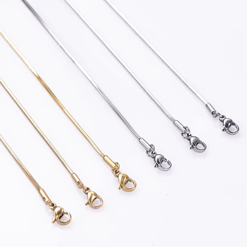 Wholesale 45/50/60/70Cm Snake Long Chain Necklace Stainless Steel Necklaces for Women Men Jewelry Neck Chokers Catenina Collana