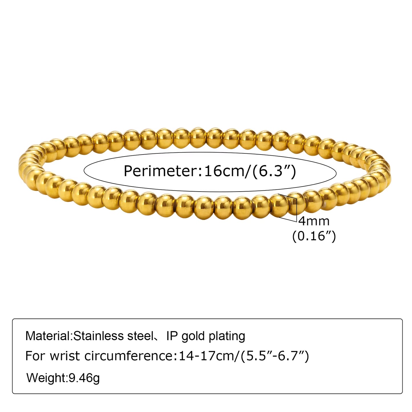Non Tarnish Stainless Steel Bracelet Stackable for Women, Thin Herribone Chain Bracelet Waterproof Gold Plated Jewelry