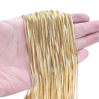 Wholesale 45/50/60/70Cm Snake Long Chain Necklace Stainless Steel Necklaces for Women Men Jewelry Neck Chokers Catenina Collana