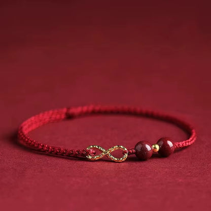 Fashion Simple Lucky Red Bracelets for Women and Men Handmade String Rope Infinity Koi Adjustable Bracelet Wealth Jewelry Gift