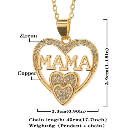 Elegant and Minimalist Women'S Love Necklace MOM Pendant as a Mother'S Day Gift