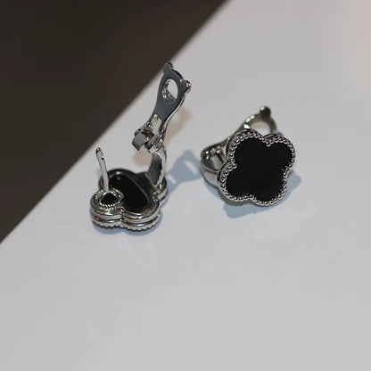 Natural Shell One-Piece Earring Gold Plated Women'S High-End Sensation Leaf Shaped Ear Jewelry Festive Red 44259