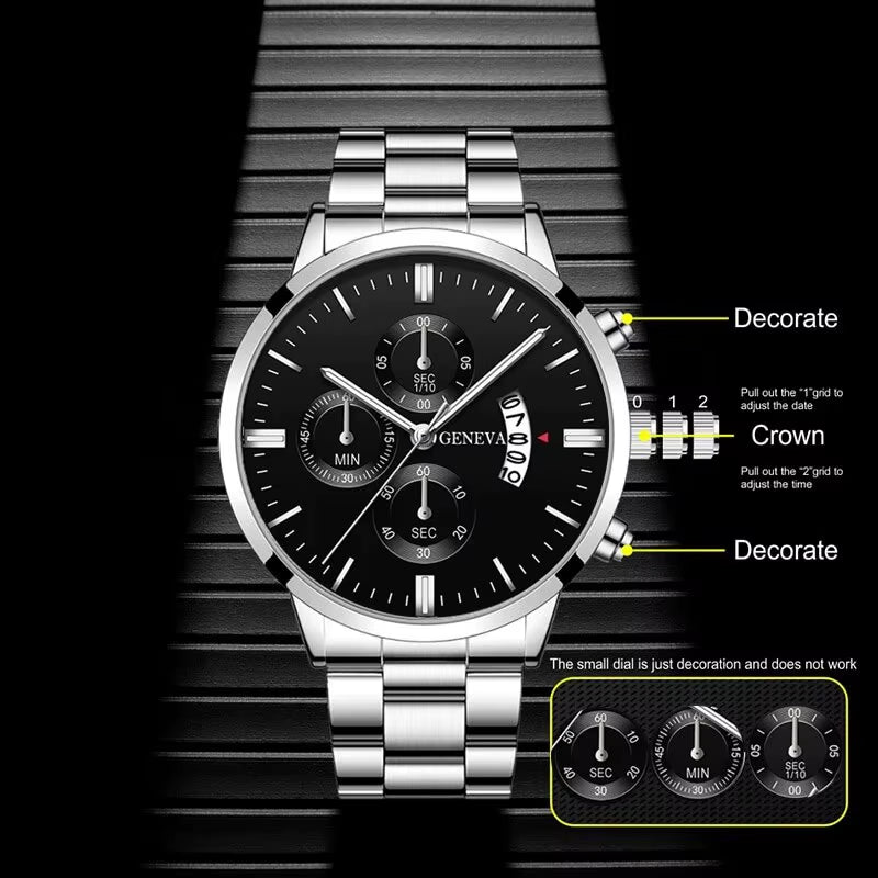 Fashion Men Watch Luxury Calendar Quartz Wrist Watch Business Watches Man Clock Male Bracelet Wristwatch