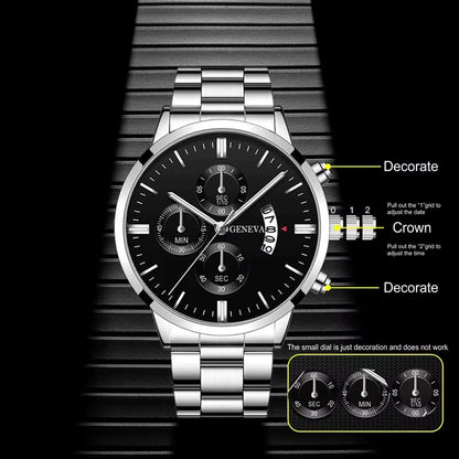 Fashion Men Watch Luxury Calendar Quartz Wrist Watch Business Watches Man Clock Male Bracelet Wristwatch