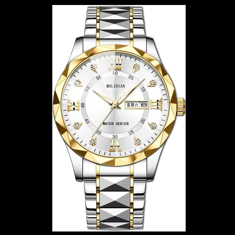 Roman Numerals Swiss Fully Automatic Mechanical Watch Men'S Watch Waterproof Night Light Tourbillon Calendar Business Hollow