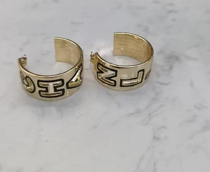 Gold Enamel Drip Hollow Out Narrow Bracelet Colorful Fashion Earrings Classic Style Luxury Look Lightweight Alloy Jewelry