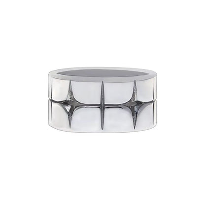 Fashion Retro Silver Color Cross Star Rings for Women Men Punk Gothic Couple Rings Festivals Party Jewelry Daily Accessories New