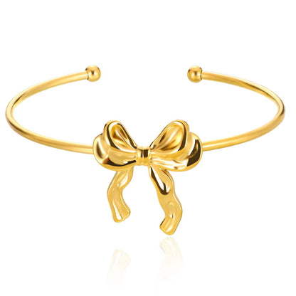 Flower Cuff Bracelet Bangle for Women Gold Color Flora Stainless Steel Bangles Casting Aesthetic Couple Wrist Jewelry Pulseras