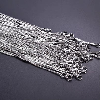 Wholesale 45/50/60/70Cm Snake Long Chain Necklace Stainless Steel Necklaces for Women Men Jewelry Neck Chokers Catenina Collana