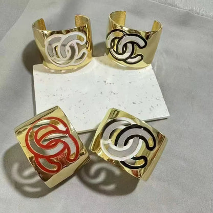 Gold Enamel Drip Hollow Out Narrow Bracelet Colorful Fashion Earrings Classic Style Luxury Look Lightweight Alloy Jewelry