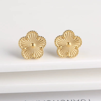 Hot Sale Stainless Steel Laser Five Leaf Flower Petal Adjustable Clover Bracelet Classic for Woman Girl Brand Jewelry Party Gift