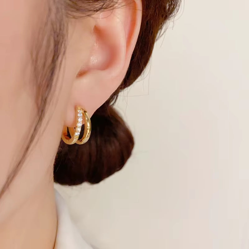 Stainless Steel Knot Hoop Earrings for Women Girls Trendy Irregular Lines Stud Earrings Special Design Fashion Jewelry Gifts