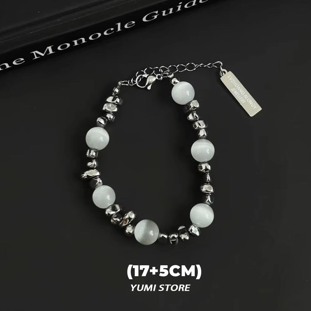 Retro Flame Cross Bracelet for Men Woman Hip Hop Titanium Steel Splice Chain Charm Unisex Jewelry Cool Kpop Luxury Accessories