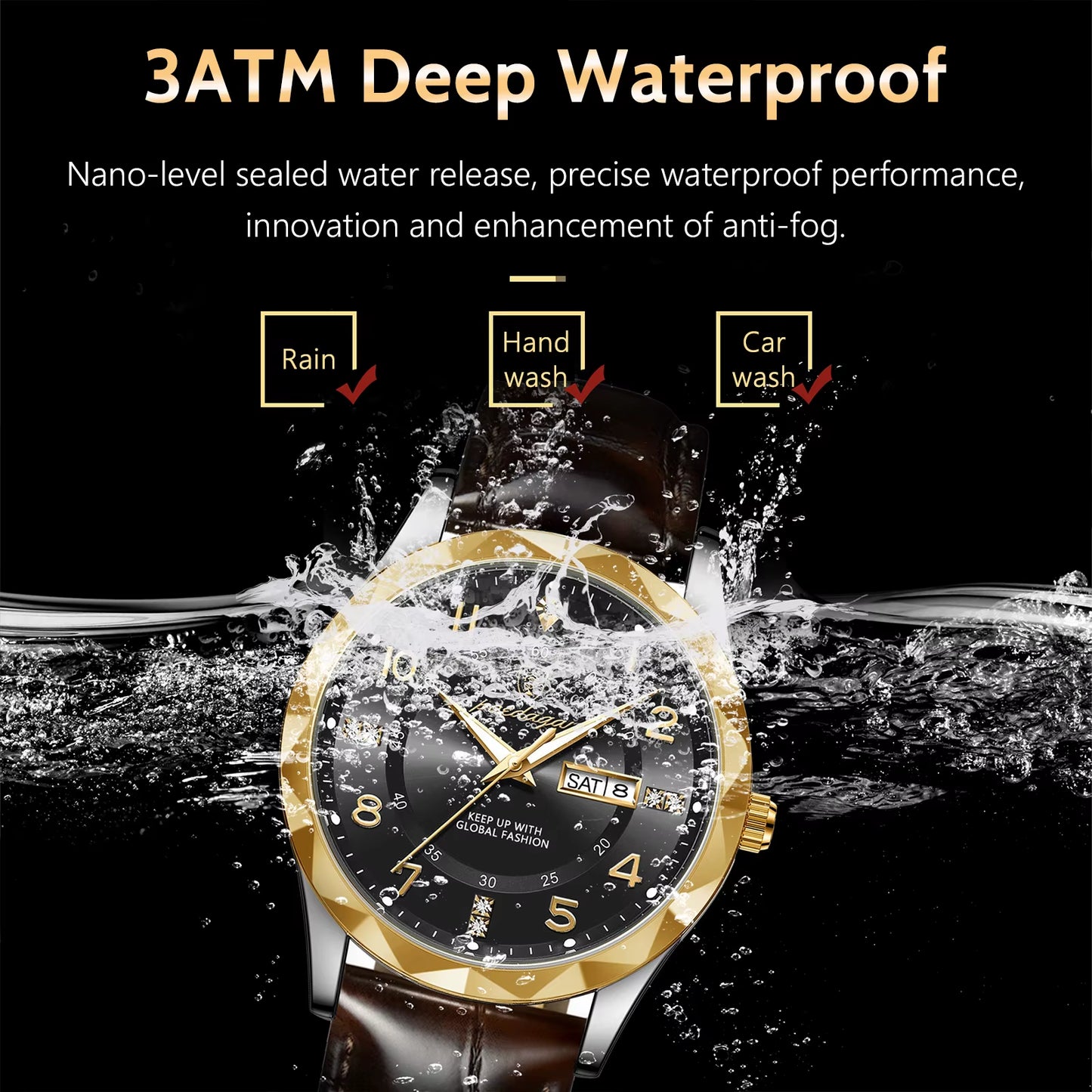 Luxury High Quality Watches for Men Sport Quartz Leather Man Watch Waterproof Luminous Date Week Men'S Watch Male Reloj